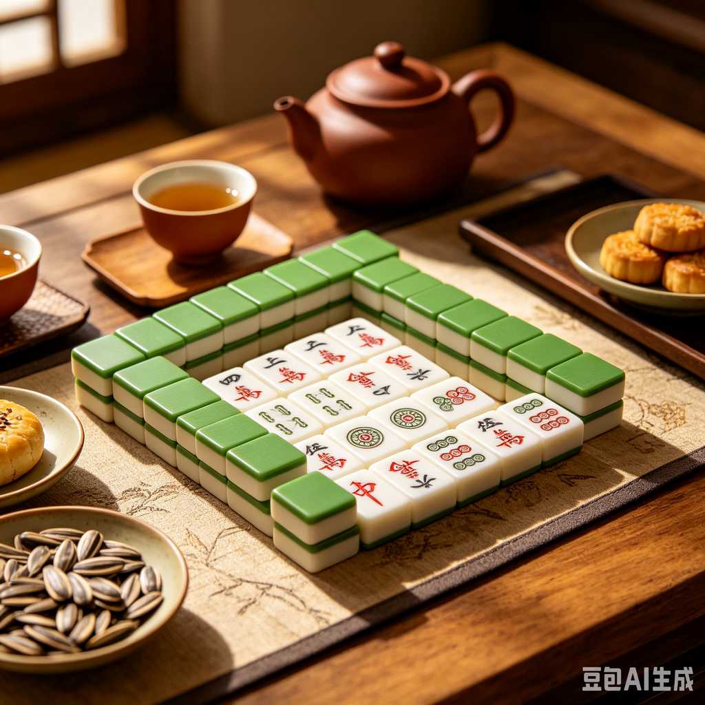 vintage style mahjong set